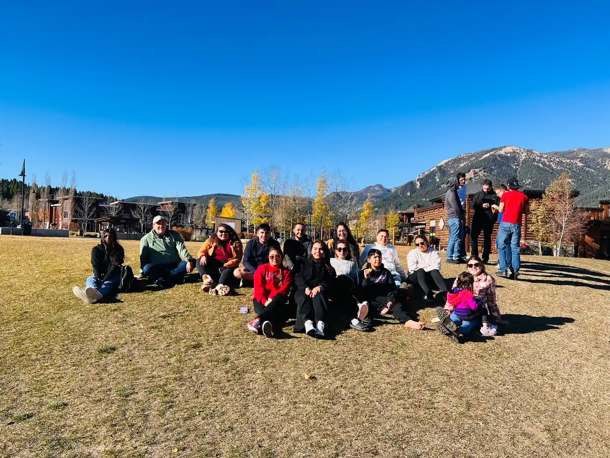 The Beehive Cleaning team together in the mountains